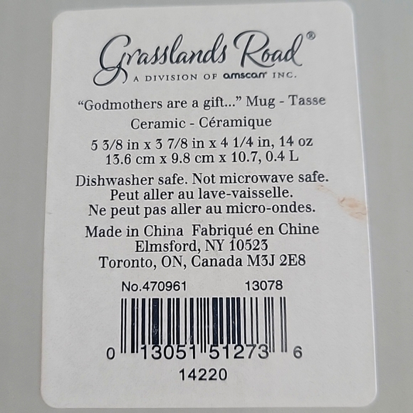 Vtg Grasslands Road Godmother's Are A Gift Mug Tasse Ceramic #14220 - Picture 11 of 11
